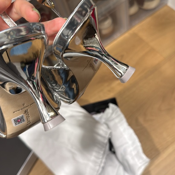 LARROUDÉ Ines Pump In Silver Specchio - Picture 6 of 6